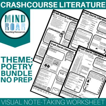 Crash Course Literature poetry theme bundle by MindRoar | TpT