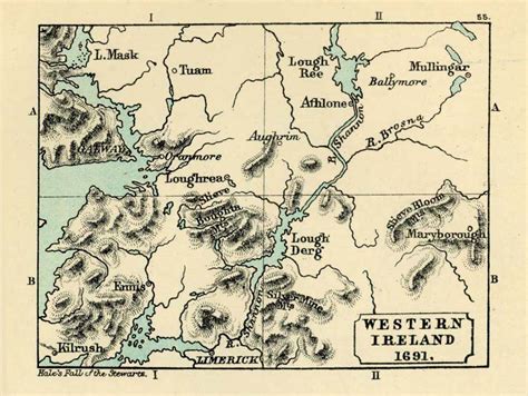 Map of of Western Ireland 1691 - mapa.owje.com