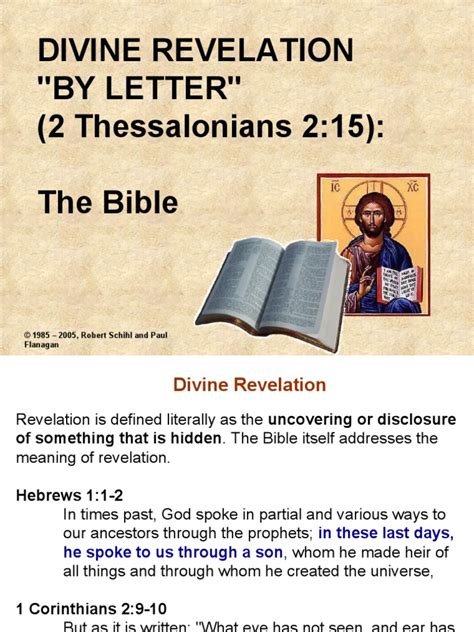 Divine Revelation by Letter - The Bible | PDF | Biblical Canon | Bible