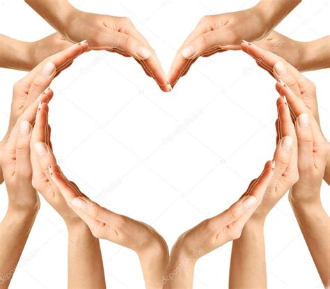 Female hands in heart shape Stock Photo by ©belchonock 111850478