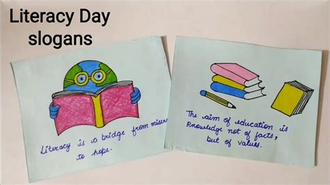 Best Literacy Day slogans | Slogans for international Literacy Day - YouTube