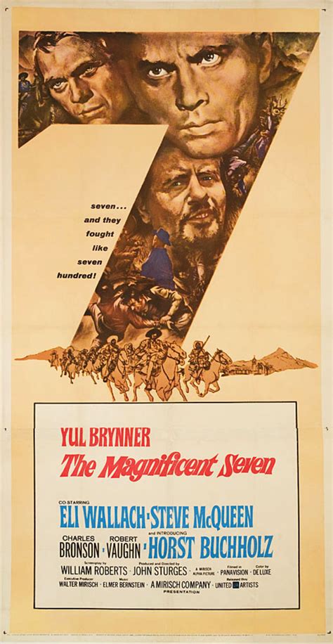 The Magnificent Seven Original 1960 U.S. Three Sheet Movie Poster - Posteritati Movie Poster Gallery