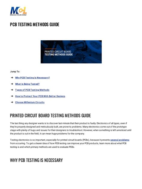 12 - PCB Testing Methods Guide - PCB Testing Methods Types | PDF | Printed Circuit Board ...