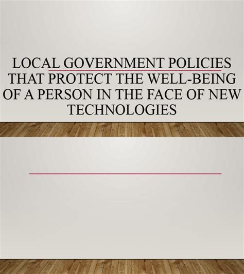 Local Government Policies That Protect The Well-Being of | PDF