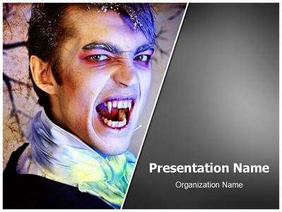 an evil man with his mouth open and fangs out is shown in this powerpoint presentation