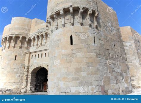 Ancient Citadel of Qaitbay stock image. Image of door - 98610447