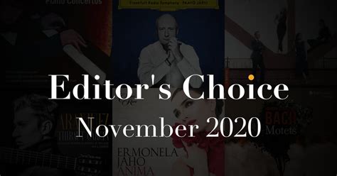 Editor's Choice: The Best New Classical Albums, November 2020