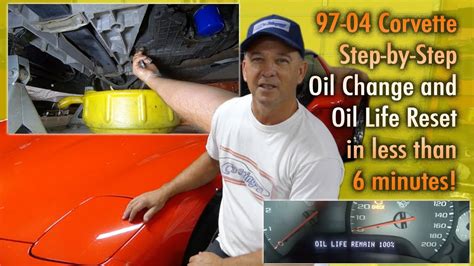 97-04 C5 Corvette Step-by-Step Oil Change and Oil Life Reset in Less Than 6 Minutes! - YouTube