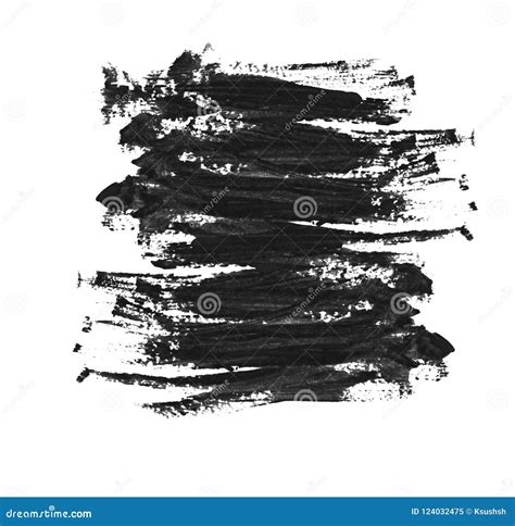 Black brushstroke stock image. Image of daub, abstract - 124032475