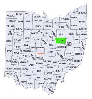 Holmes County Ohio Map - Agnese Latashia