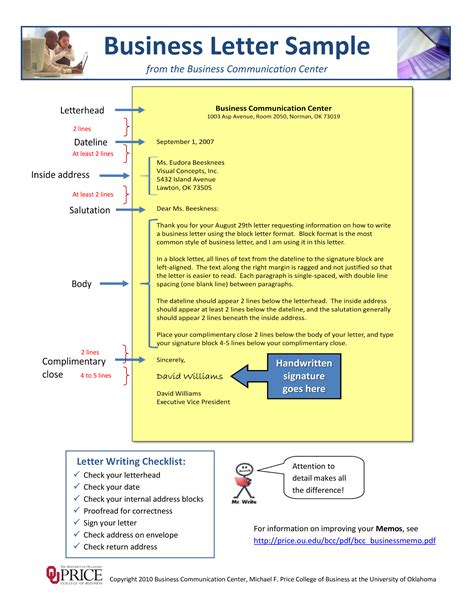 Letter Writing Format Business Communication