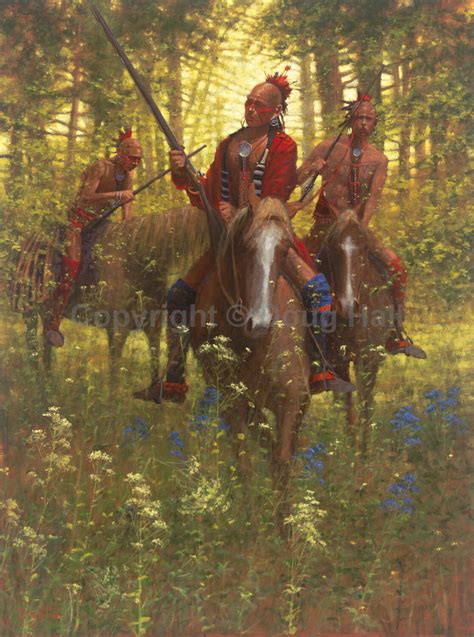 Red Coat – Shawnee Chief Tecumseh by Doug Hall- 013 – 36×48 | Indian Paintings | French & Indian ...