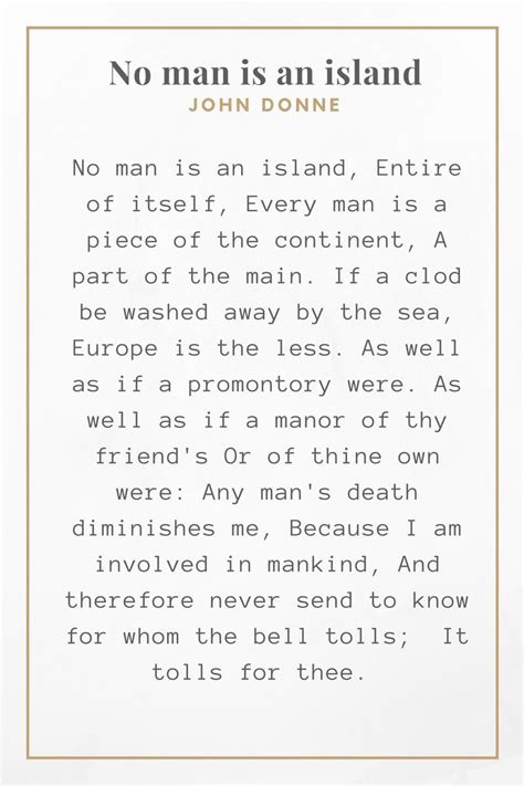 No Man Is An Island Quote - ShortQuotes.cc