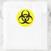 BioHazard Symbol Rectangular Sticker | Zazzle