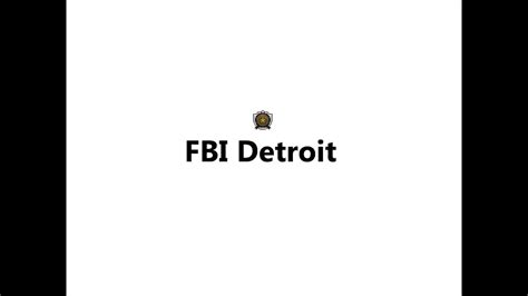 FBI Detroit Website Intro - YouTube