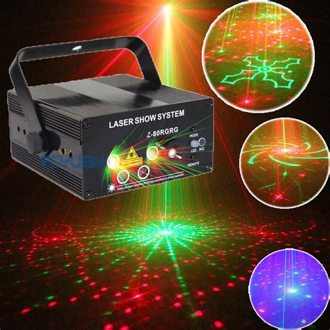 Mini Laser Show Projector Red Green Blue LED Party Dance Lights Disco Ball Stage Machine Sound ...