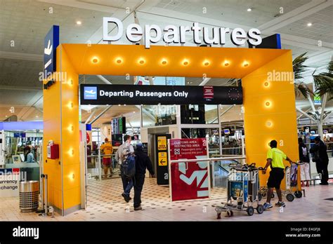 Departure gate Brisbane International Airport Australia Stock Photo ...