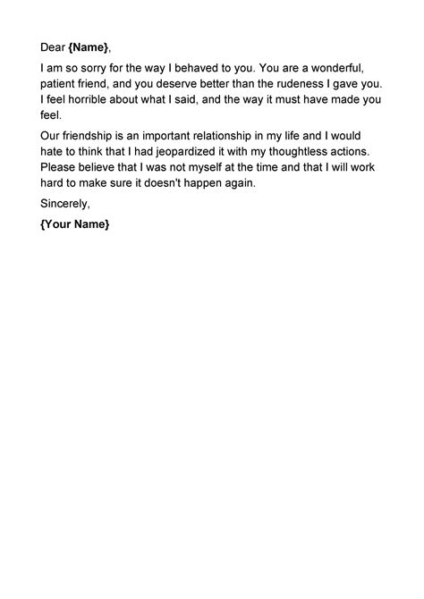 Apology Letter For Assault