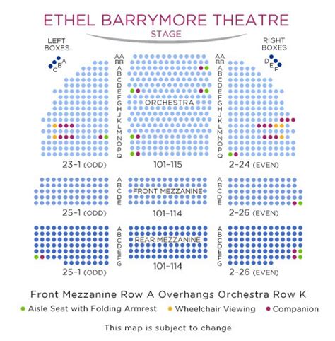 Ethel Barrymore Theatre Broadway Seating Charts