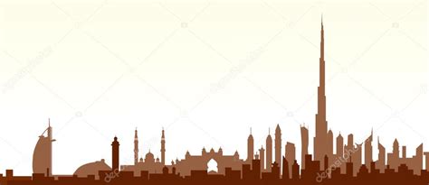 Dubai Skyline - Vector — Stock Vector © samillustration #54594619