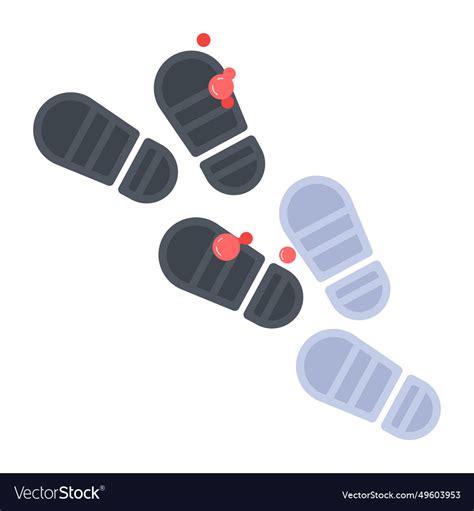 Bloody footprints Royalty Free Vector Image - VectorStock