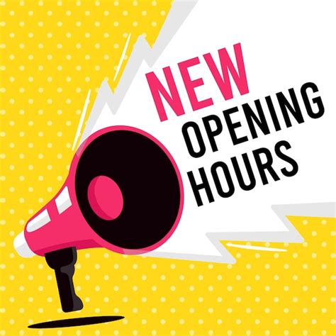 Free Vector | New opening hours sign theme