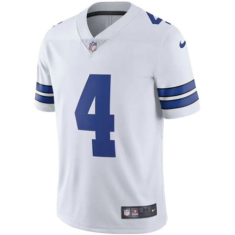 Men's Dallas Cowboys Dak Prescott Nike White Vapor Limited Player Jersey