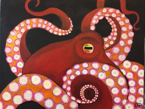 Octopus. Acrylic Painting. | Octopus painting, Octopus art, Cool artwork