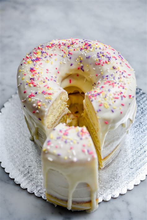 Vanilla Jumbo Donut Cake by Angel Food Bakery | Goldbelly | Angel food ...