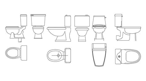 Toilet Top View Drawing