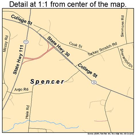 Spencer Tennessee Street Map 4770240