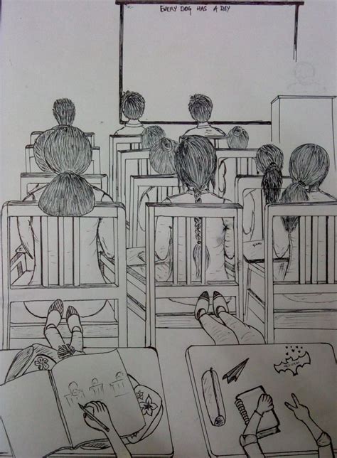 Classroom sketch | Sketch book, Friends sketch, Perspective drawing lessons