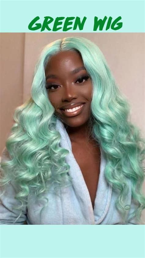 Peruvian hair dark green color fashion style lace front wig – Artofit