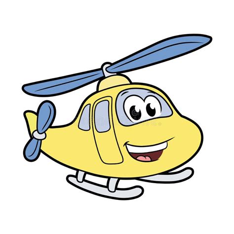 Cute smiling helicopter stock vector. Illustration of joyful - 137502533