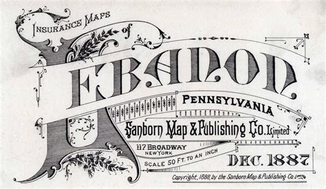 1887 Town Map of Lebanon County Pennsylvania | Etsy