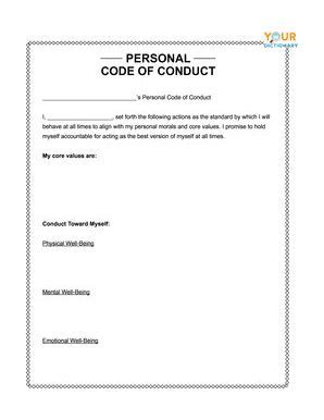 Simple Code of Conduct Examples | YourDictionary