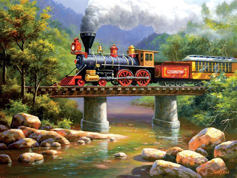 The Lexington Express, 500 Pieces, SunsOut | Puzzle Warehouse | Train ...