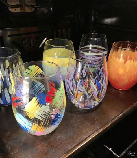 DIY Painted Wine Glasses (from the Dollar Store!) - The Navage Patch