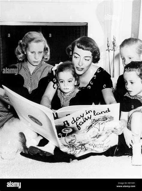 Joan Crawford, with her children, Christina Crawford, Cathy Crawford, Cindy Crawford, and ...