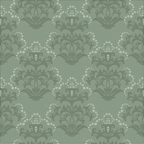 Seamless Green Floral Wallpaper Victorian Flowers Backdrop Vector, Victorian, Flowers, Backdrop ...