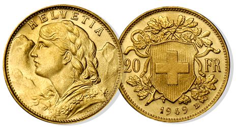 Swiss 20 Franc | Helvetia | gold coin | Austin Coins