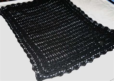 OOAK: Basic Black Lace Blanket | Connie's Custom Crochet Gifts ...