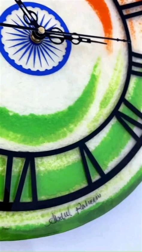 Hum India Wale 🇮🇳 Epoxy Resin Wall clock on Indian Flag theme ...