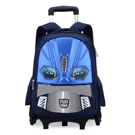 Kids Wheels Removable Trolley Backpack Wheeled Bags Children School Bag ...