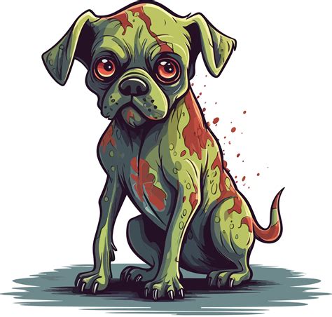 cute zombie dog mascot brushed style illustration 22543905 Vector Art at Vecteezy