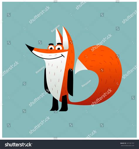 Cartoon Smiling Fox Stock Vector (Royalty Free) 167181797 | Shutterstock