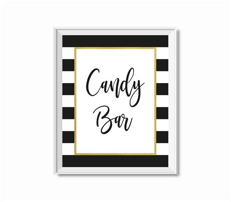 Candy Bar Sign Printable Sign Wedding Bridal Shower Baby - Etsy