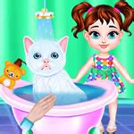 Baby Taylor Helping Kitten - Free Mobile Game Online