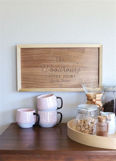 How To Make A DIY Personalized Wood Coffee Shop Sign