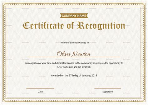 Employee Recognition Certificates Templates – Calep For Ownership Certificate Template ...